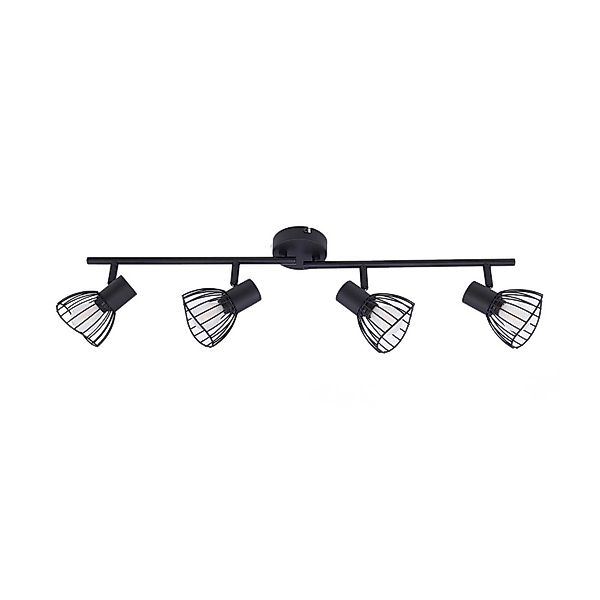 Lindby Deckenlampe Piena 10031113 Modern in Schwarz aus Metall 4-flammig E1 günstig online kaufen