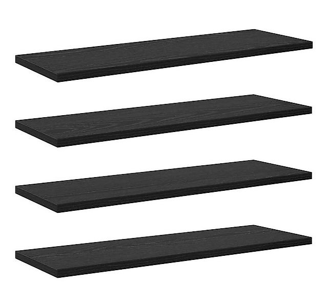 vidaXL Bücherregal Regalbrett 4 pcs Schwarz 60 x 20 x 1,5 cm Holzwerkstoff, günstig online kaufen