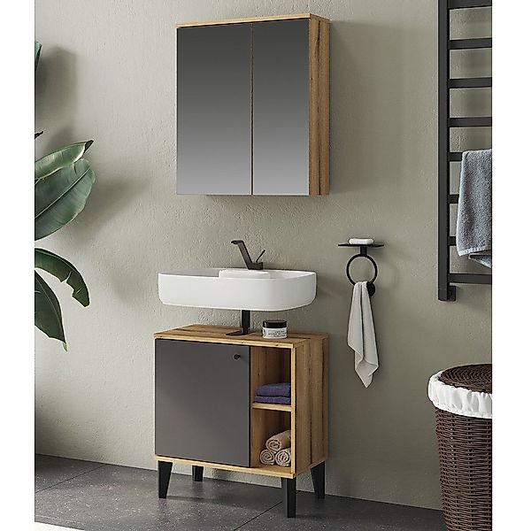 Lomadox Badmöbel-Set OLEAN-61, (Spar-Set, 2-St., Waschbeckenunterschrank günstig online kaufen