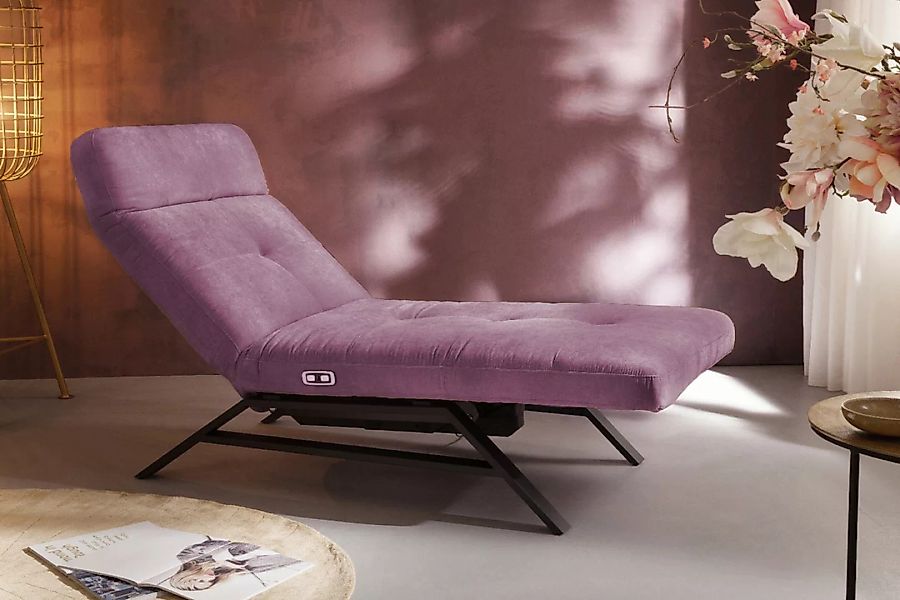 KAWOLA Liege AMERIVA Sessel Relaxliege Velvet purple günstig online kaufen