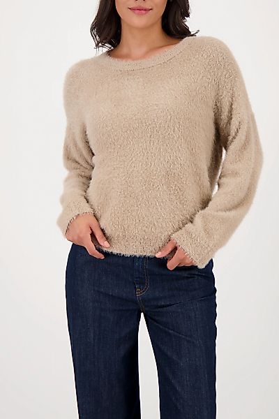 Monari Strickpullover "Pullover Plüsch" Regular fit mit Rundhalsausschnitt günstig online kaufen