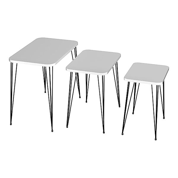 en.casa Satztisch, Rudkøbing Satztisch mit Hairpinlegs günstig online kaufen