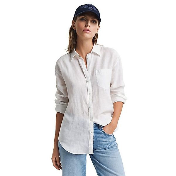 Gant Langarmbluse 4300479 Damen Bluse Relaxed Fit Leinen mit spitzem Kragen günstig online kaufen