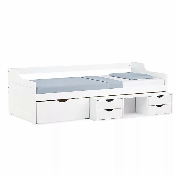 Homestyle4u Holzbett 90x200 Kojenbett Stauraumbett Kinderbett günstig online kaufen