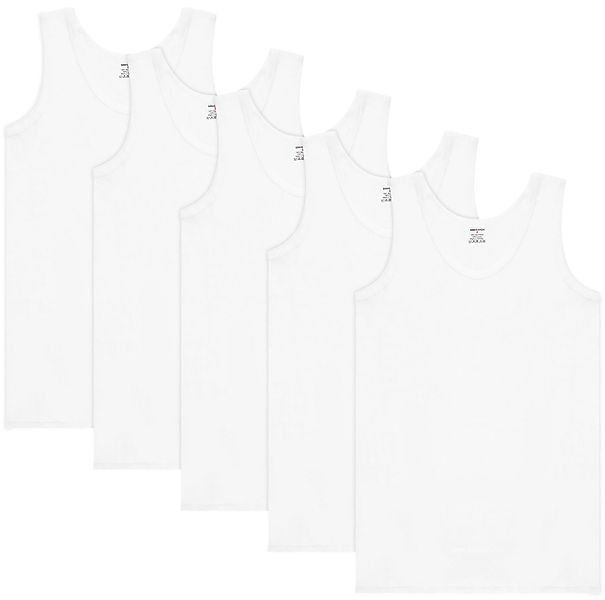 BRUBAKER Tanktop Classic Herren Unterhemd Tank Top (5er-Pack) Schlichtes Ba günstig online kaufen