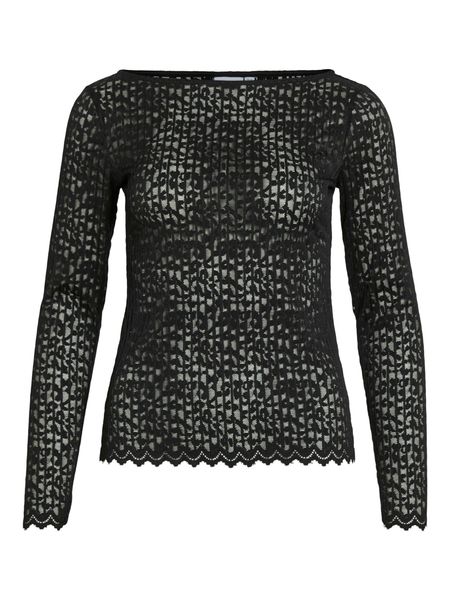 Vila Blusenshirt Spitzenmuster, Lange Ärmel, Elegante günstig online kaufen