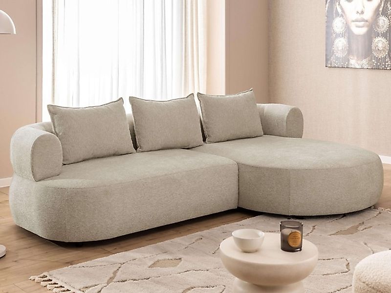 Home affaire Ecksofa »LUSSAC L-Form Design-Sofa mit Zierkissen, Maße B/T/H: günstig online kaufen