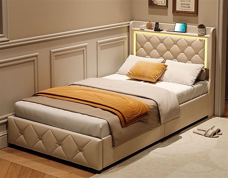 Furnishings Home Kinderbett Polsterbett Prinzessinnenbett Kronen günstig online kaufen