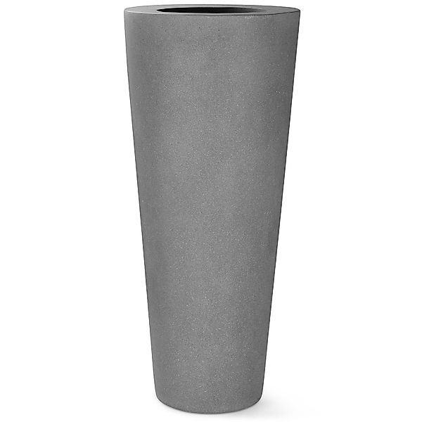 Polystone Conical Outdoor Bodenvase Ø 48 cm, Höhe 110 cm grau günstig online kaufen