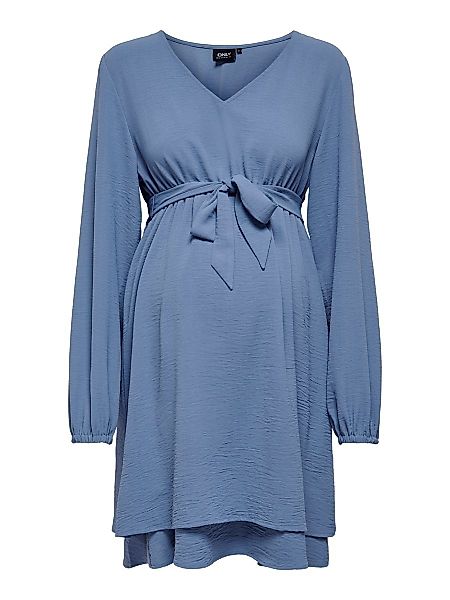 ONLY Mama V-neck Belt Dress Damen Blau günstig online kaufen