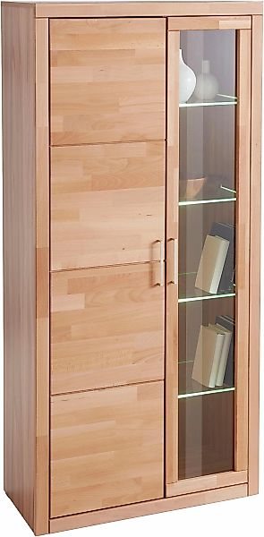 Home affaire Vitrine "Logo,190cm hoch,42 cm tief,Fronten Massivholz,10Fäche günstig online kaufen