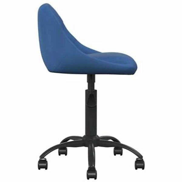 vidaXL Esszimmerstühle 2 Stk. Drehbar Blau Samt Esszimmerstuhl blau günstig online kaufen