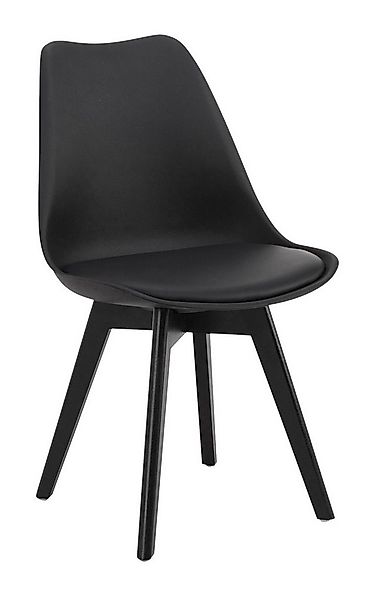 casa NOVA Esszimmerstuhl LUKAS, Schwarz, Kunststoff, Buchenholzgestell, (1 günstig online kaufen