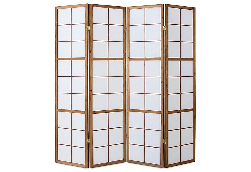 Homestyle4u Paravent Raumteiler Sichtschutz Trennwand Braun Shoji Indoor fa günstig online kaufen