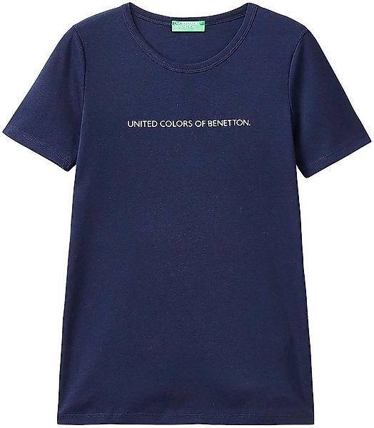 United Colors of Benetton T-Shirt (1-tlg) mit glitzerndem Druck günstig online kaufen
