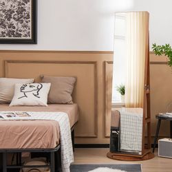 COSTWAY Schmuckschrank mit Ganzkörperspiegel & LED günstig online kaufen