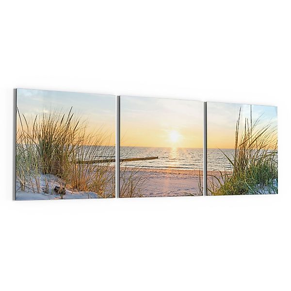 DEQORI Glasbild 'Abendsonne an der Ostsee', günstig online kaufen
