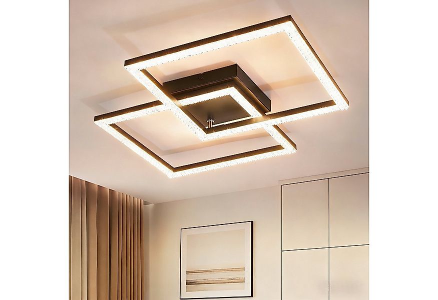 Nettlife LED Deckenleuchte Flur Wohnzimmer Schwarz moderne Deckenlampe 18/2 günstig online kaufen