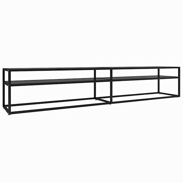 furnicato TV-Schrank Schwarz 220x40x40,5 cm Hartglas (1-St) günstig online kaufen