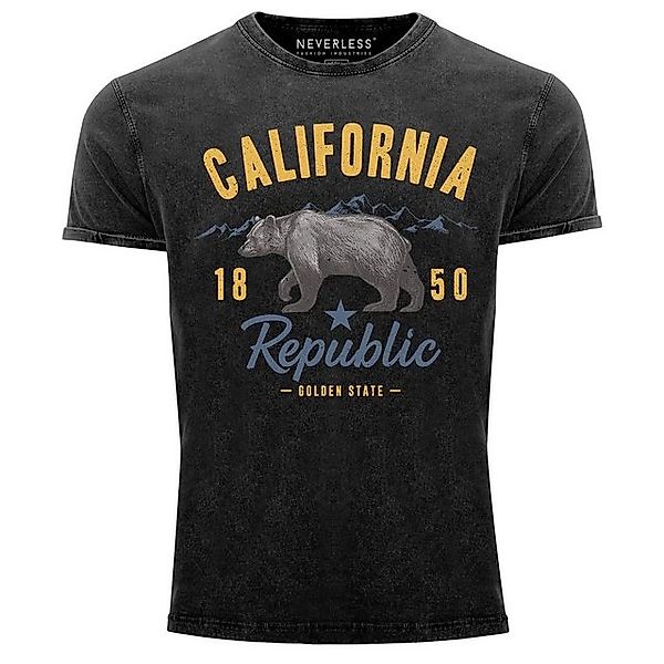 Print-Shirt Herren Vintage Shirt California Sommer Summer Golden State USA günstig online kaufen