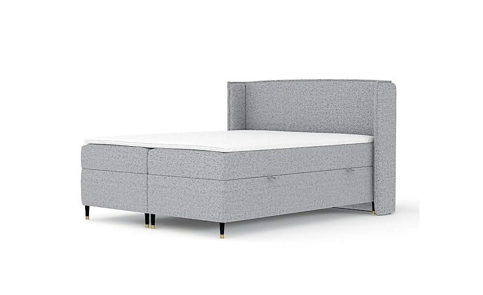 Boxspringbett mit Stauraum   ¦ grau ¦ Maße (cm): B: 158 H: 117 Betten > Kom günstig online kaufen