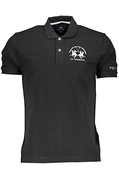 La Martina Poloshirt Elegantes Schwarzes Polo für Herren – Stickerei günstig online kaufen