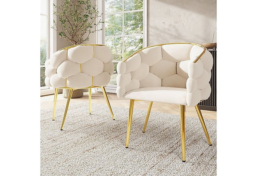 Flieks Polsterstuhl (vergoldete Eisenbeine mit Fußstützen, Set, 2 St), 2er günstig online kaufen