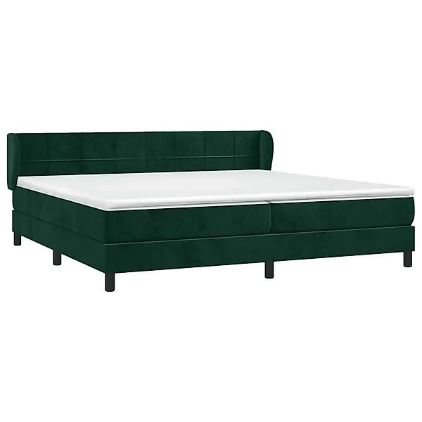 vidaXL Boxspringbett mit Matratze Dunkelgrün 200x200 cm Samt 3127514 günstig online kaufen