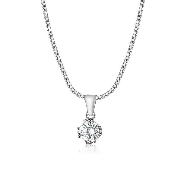NAHLE Kette mit Anhänger Silberkette Zirkonia Solitär - rhodiniert (inkl. S günstig online kaufen