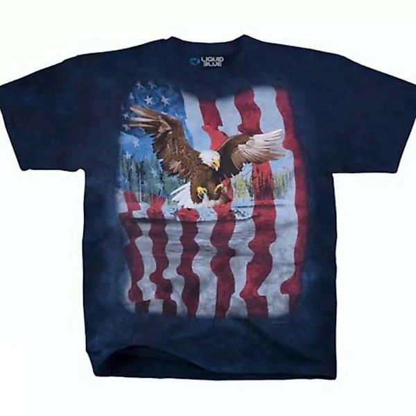 Liquid Blue T-Shirt American Bird Of Prey / Adler USA Flagge günstig online kaufen