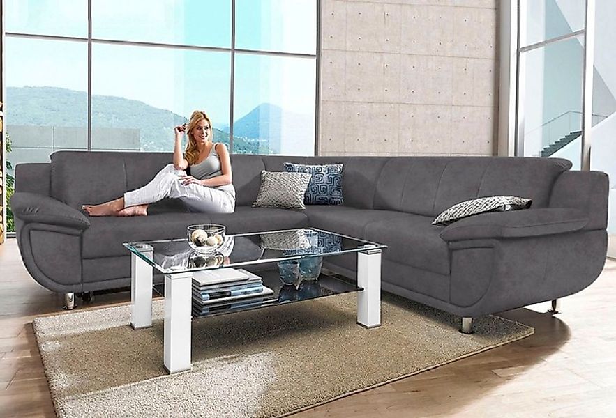 TRENDMANUFAKTUR Ecksofa »Rondo wahlweise mit Schlaffunktion, bequeme Armleh günstig online kaufen
