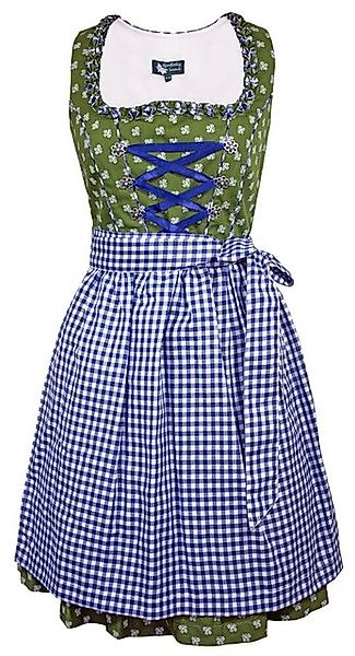 Maddox Dirndl 'Achensee' Traditionell, Olive Kobalt 55 cm günstig online kaufen