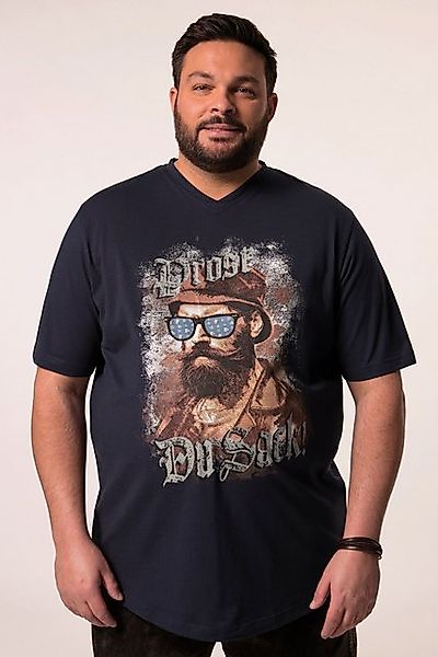 Men Plus T-Shirt Men+ T-Shirt Halbarm Trachten-Motiv V-Ausschnitt günstig online kaufen