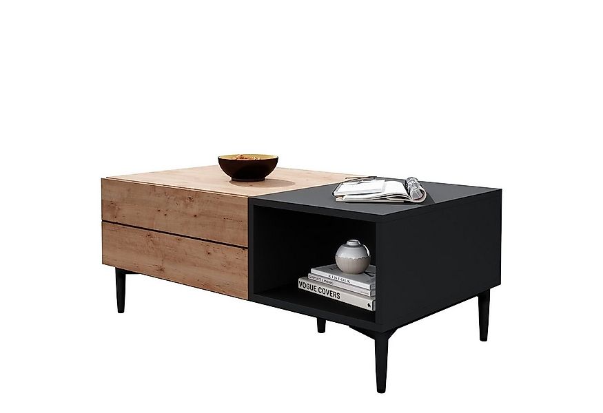 Newroom Couchtisch Nizza, Wildeiche Wohnzimmertisch Vintage Indurstrial Lan günstig online kaufen