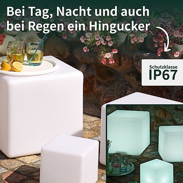 VERDOBA LED Würfel LED Gartenleuchte, Leuchtwürfel günstig online kaufen