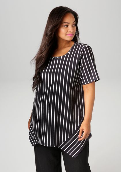 Aniston PLUS Blusenshirt mit dezenter Streifenlook günstig online kaufen