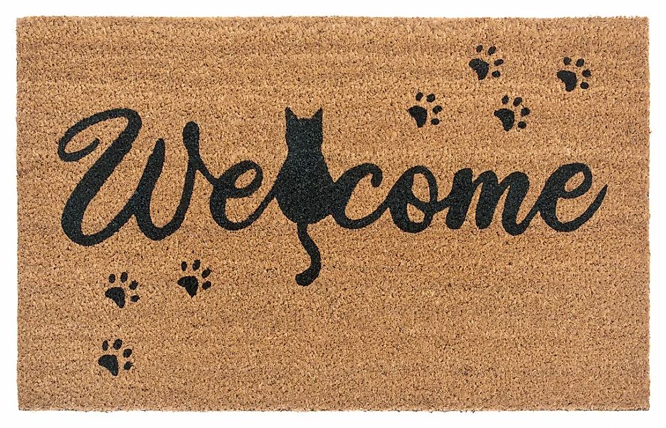 HANSE Home Fußmatte "Mix Mats Kokos Cat Paws Welcome, Türmatte" rechteckig günstig online kaufen