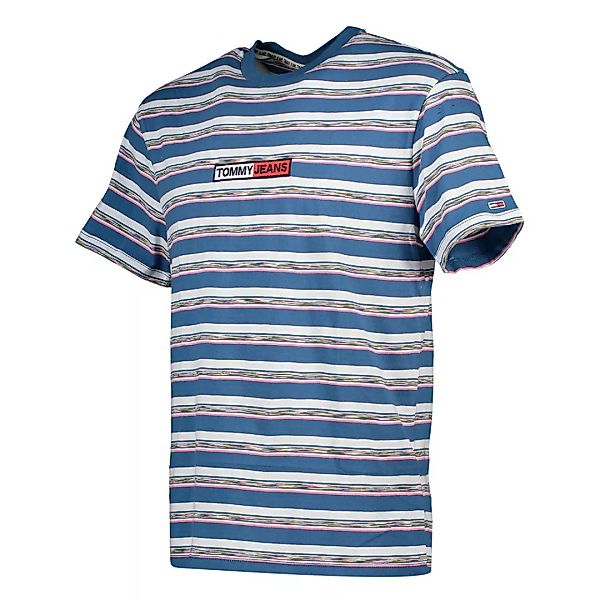 Tommy Jeans Seasonal Stripe Logo Kurzärmeliges T-shirt S Audacious Blue / W günstig online kaufen