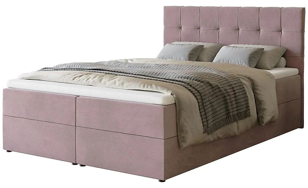 Boxbett mit Bettkasten und Topper Dartford ¦ rosa/pink ¦ Maße (cm): B: 140 günstig online kaufen