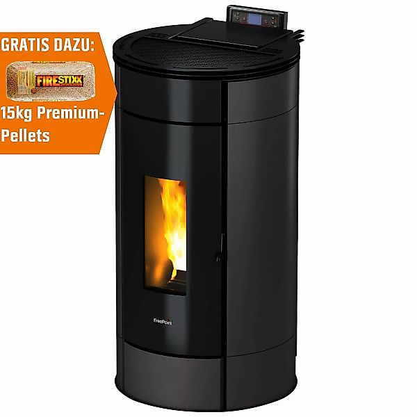 Freepoint Pelletofen Globe Stahl Anthrazit 10,5 kW mit Automatik günstig online kaufen