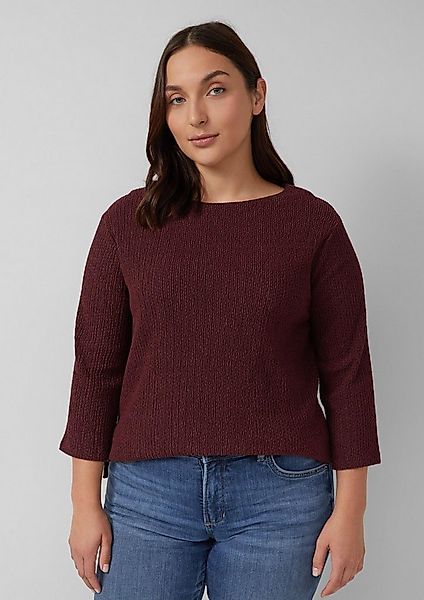 s.Oliver 3/4-Arm-Shirt T-Shirt Verkürztes Struktur Shirt mit 3/4-Arm günstig online kaufen