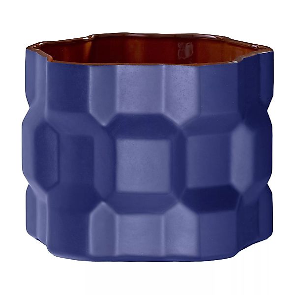 Driade - Gear Vase 20cm - blau/matt/Innenseite rot/H 20cm/Ø 25cm günstig online kaufen