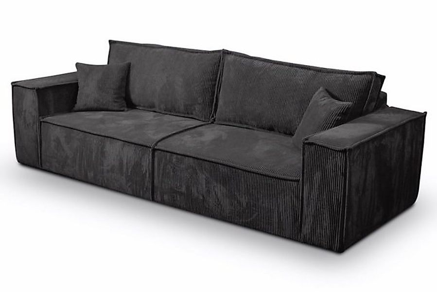 Compleo Schlafsofa MONA mit Bettkasten und Bettfunktion, Cordstoff, 3-Sitze günstig online kaufen