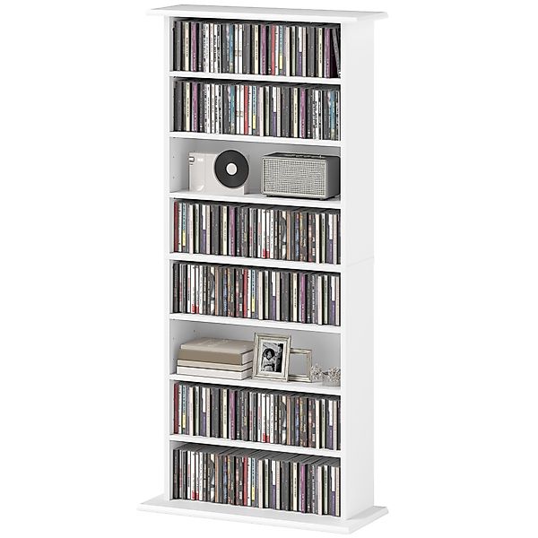 HOMCOM CD- und DVD-Aufbewahrungsregal, Multimedia-Aufbewahrung mit 8 Fächer günstig online kaufen