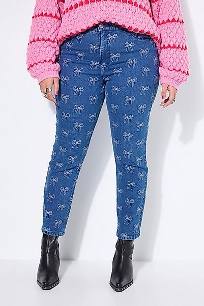 Studio Untold Röhrenjeans Mom-Jeans Mom Shape 5-Pocket Stick-Schleifen günstig online kaufen