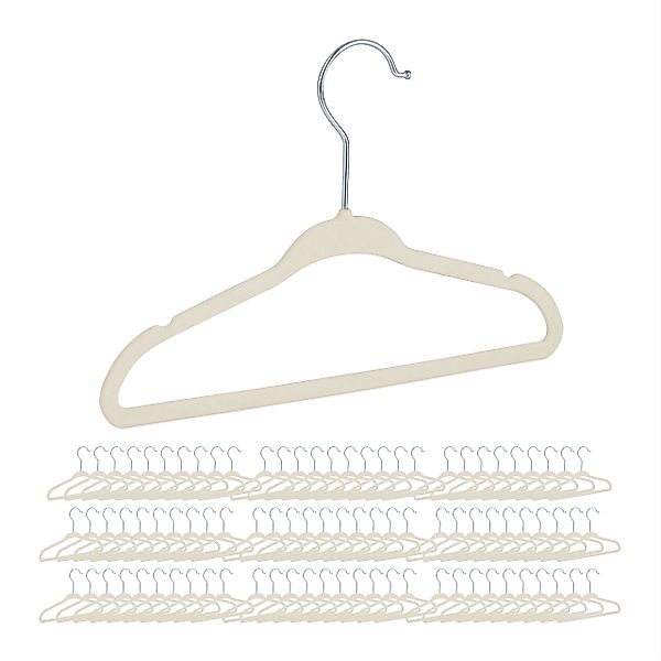relaxdays Kleiderbügel 90 x Kinderkleiderbügel Samt günstig online kaufen