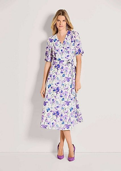 MADELEINE Maxikleid Druckkleid mit floralem Print Midikleid mit V-Ausschnit günstig online kaufen