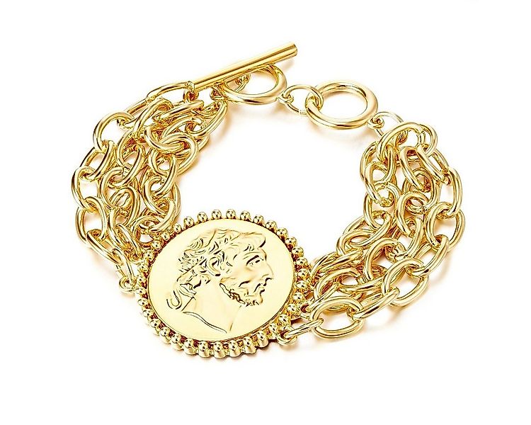 Lulu & Jane Armband Münze gelbgold, Metall-Legierung günstig online kaufen