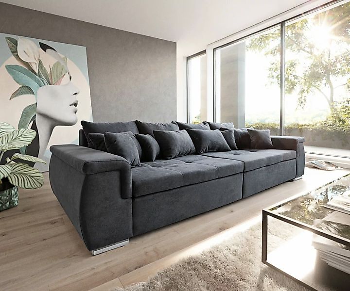 DELIFE Big-Sofa Navin, Graphite 275x116 cm günstig online kaufen