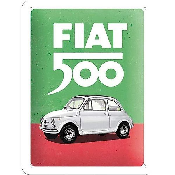 Nostalgic-Art Blechschild 15x20 cm - FIAT - Fiat 500 Italian Colors günstig online kaufen